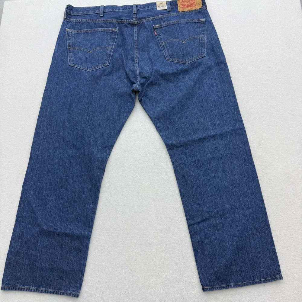 Levi's 501 Original Jeans Mens 44x30 Blue Straight Leg Button Fly 00501-0194